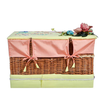 Love U to Moon Medium Basket with Embellishments (Lemon)