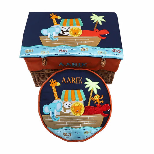 Madagascar 2pcs Basket Hamper (Navy Blue)