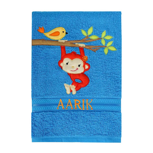 Little Monkey Towel (Blue)