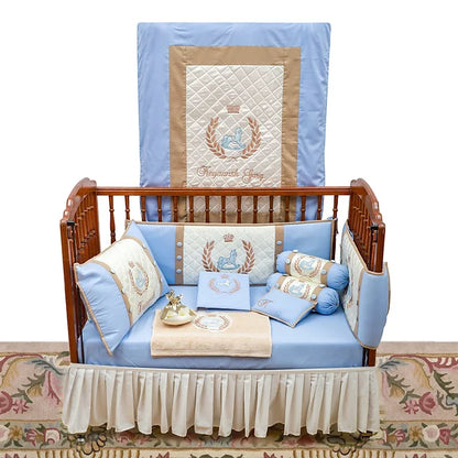 Royal Steed Cot Bedding Set (Blue)