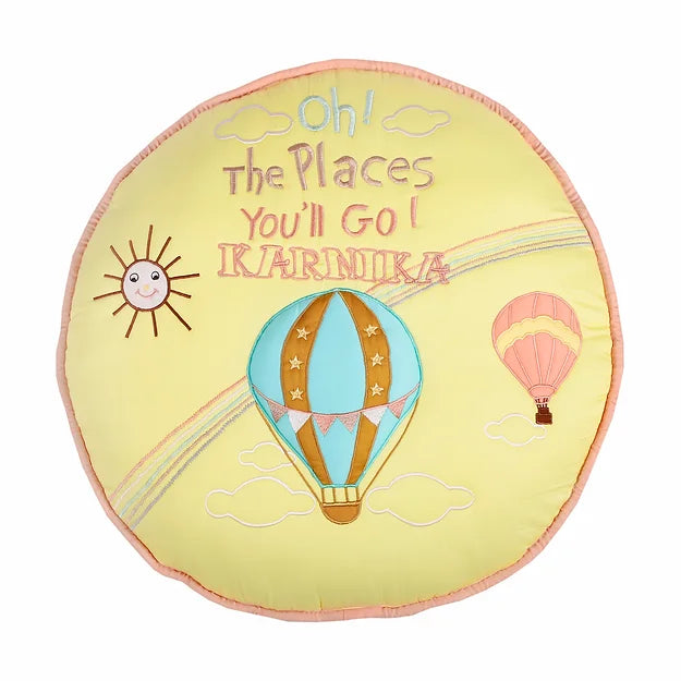 Cappadocia Single Bed Travel Cushion cum Quilt (Lemon)