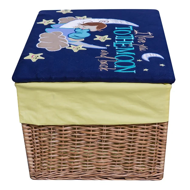 Love U to Moon Small Basket (Blue)