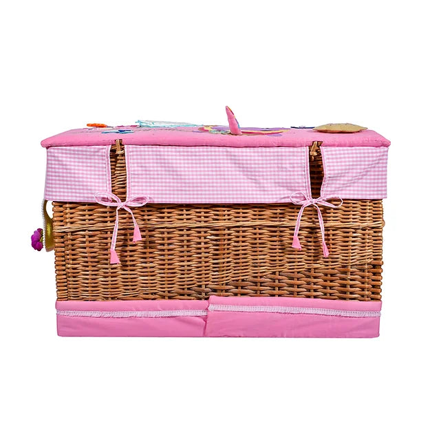 Unicorn Trunk Basket with embellishments (Pink)