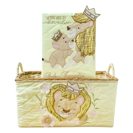 "Simba & Mufasa" Open Basket and File Set (Lemon)