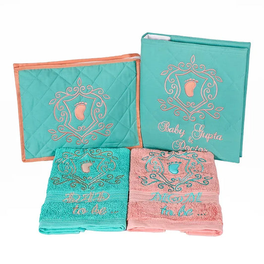 Royal Crest Parents-to-be 4pcs Gift Set (Sea Green)