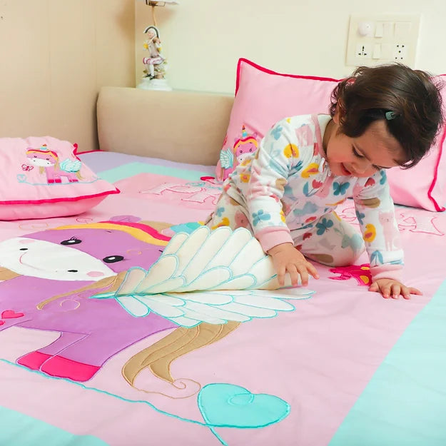 Unicorn Double Bedding Set (Pink)