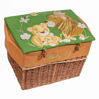 Lion Family" 4pcs Basket Hamper (Green)