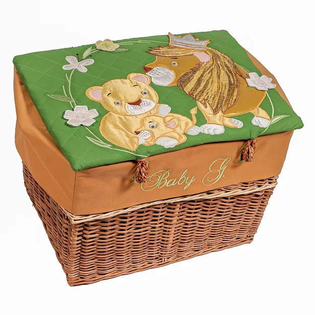 "Lion Family" 8pcs Jumbo Basket Hamper (Green)