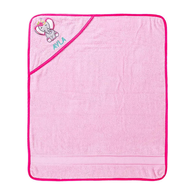 Ellie Towel Wrap with Cap (Pink)