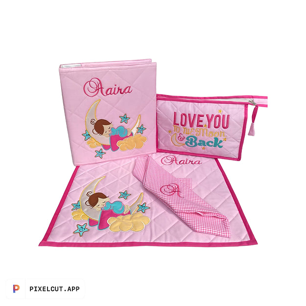 Love U to Moon 4pcs Hamper (Pink)