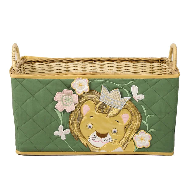 "Simba & Mufasa" Open Basket with Quilt Set (Green)