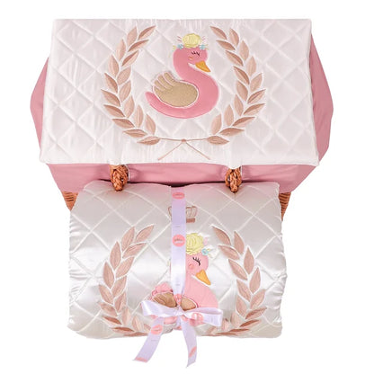 Ivy Swan Quilt-in-a-Basket (Coral)