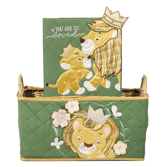 "Simba & Mufasa" Open Basket and File Set (Green)