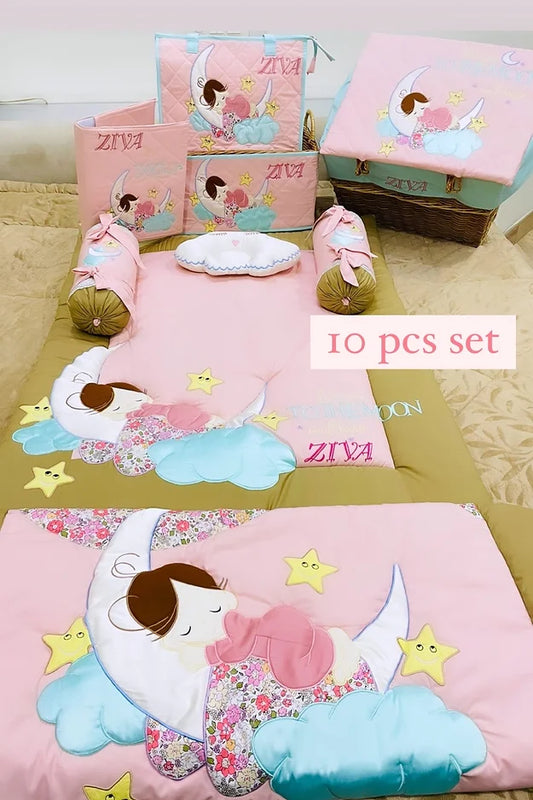 10pcs Love U to Moon Baby Trousseau (Peach)