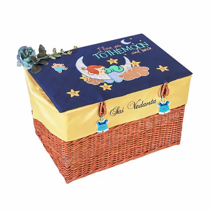 Love U to Moon Medium Basket (Blue)