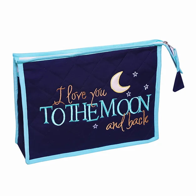 Love U to the Moon 3-pouch Set (Navy)