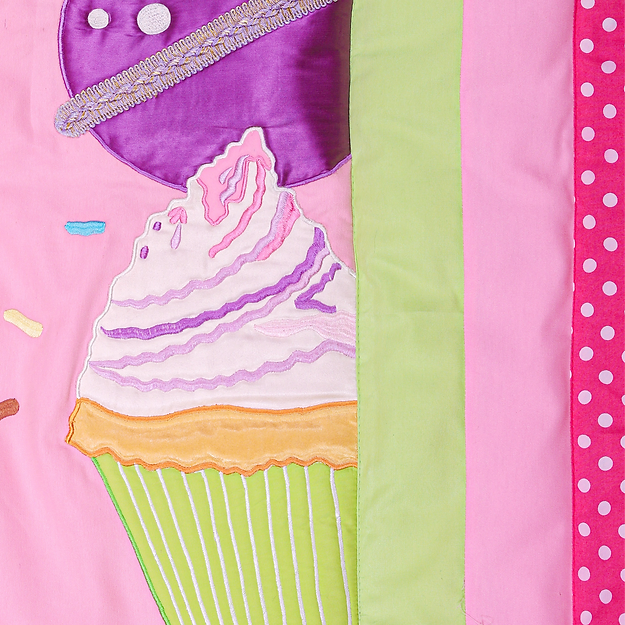 Candyland Single Bed Quilt and Cupcake Cushion