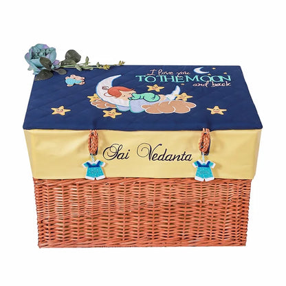 Love U to Moon Medium Basket (Blue)