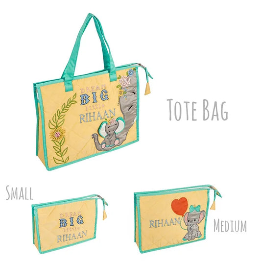 Ellie Tote and 2-Pouch Set (Yellow)