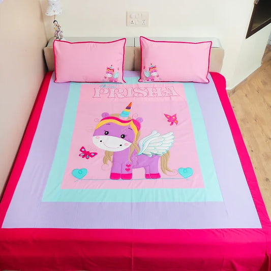 Unicorn Double Bedding Set (Pink)
