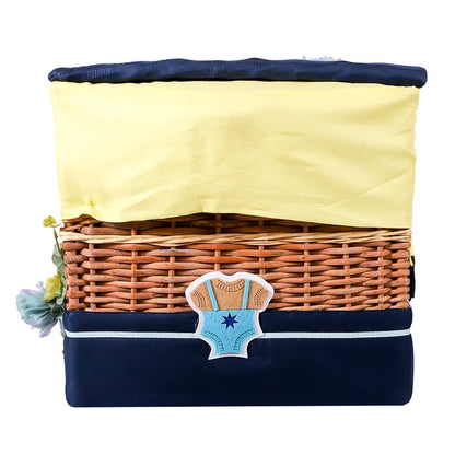 Love U to Moon Medium Basket with embellishments (Navy Blue)