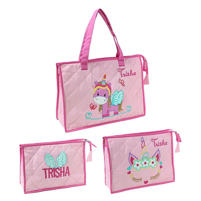 Unicorn Pouch Set (Pink)