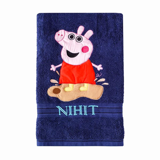 Peppa Large Towel (Navy Blue)