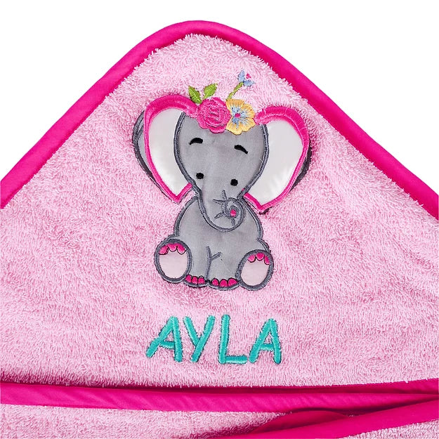 Ellie Towel Wrap with Cap (Pink)