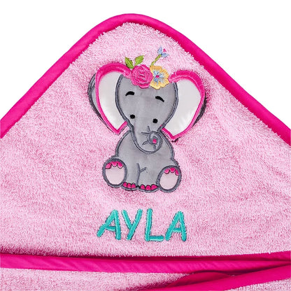 Ellie Towel Wrap with Cap (Pink)