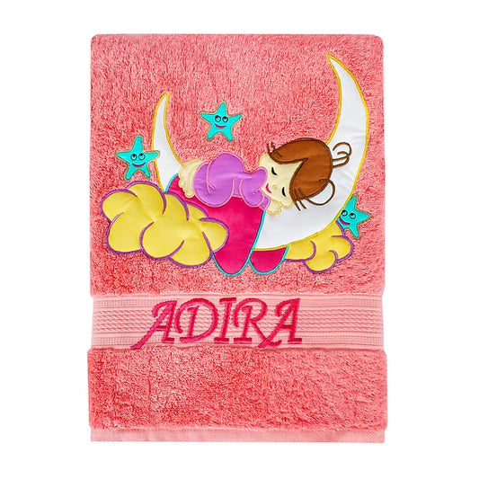 Love U to Moon Towel (Peach)