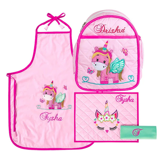Unicorn 4pcs School Set (Pink)