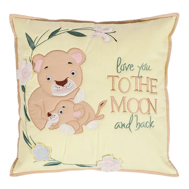 "Lion Family" Cushion Set (Lemon)