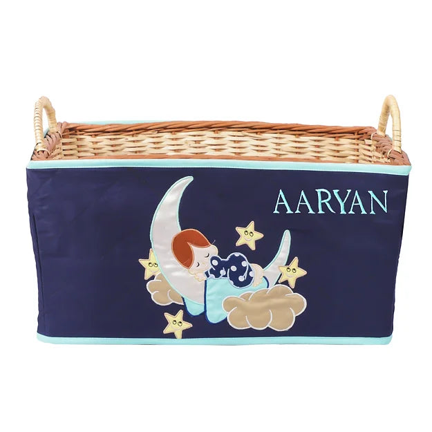 Love U to Moon Open Basket (Navy Blue)