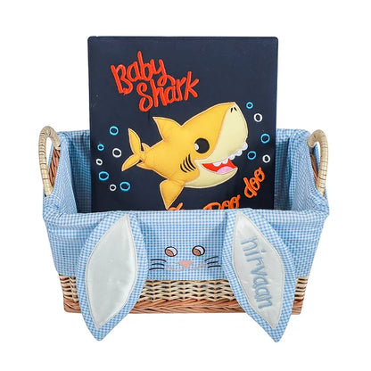 Bunny Basket and File Hamper (Blue)