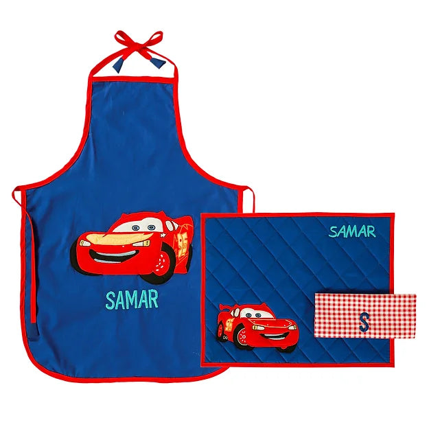 Car 4pcs School Set (Royal Blue)