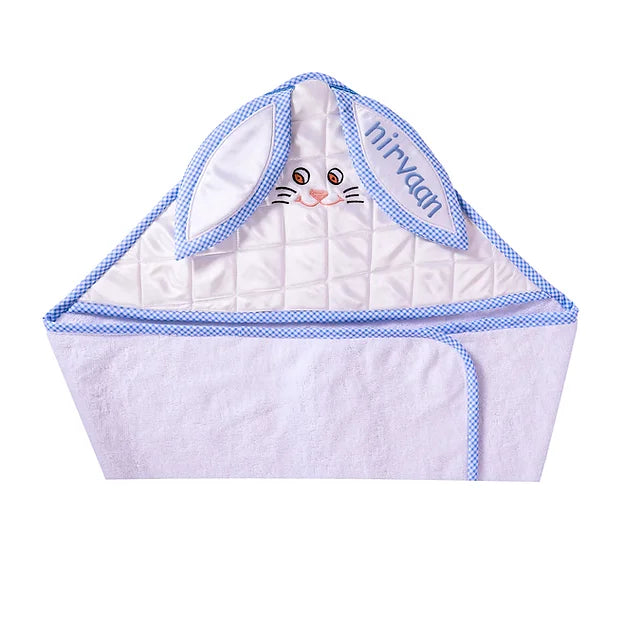 Bonbon Bunny 2 pcs Bath Set (White and Blue)