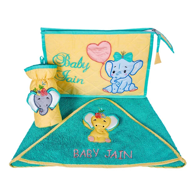 Ellie 3pcs Bath Set (Yellow and Teal)