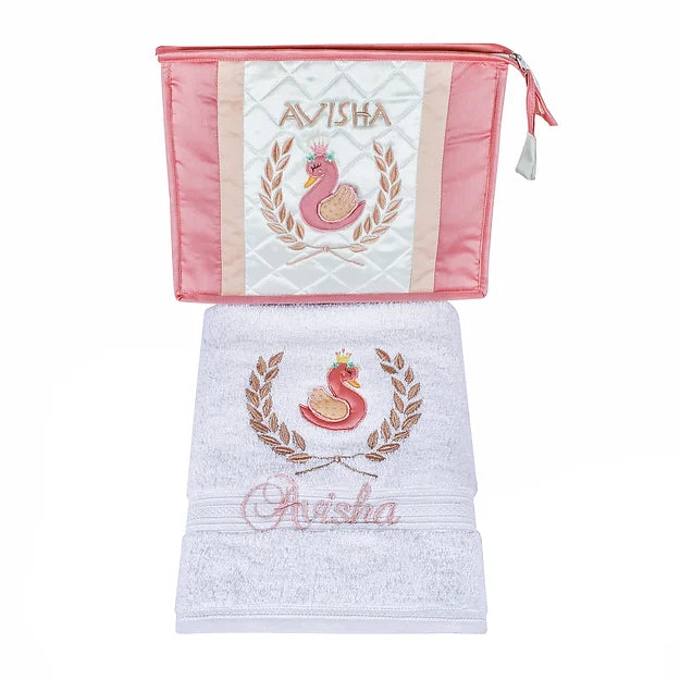 Ivy Swan 2-pcs Bath Set (Coral)