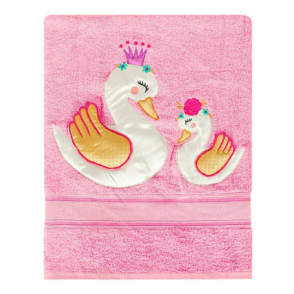 Swan Large Towel (Pink)