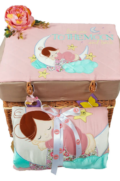 10pcs Love U to Moon Baby Trousseau (Peach)