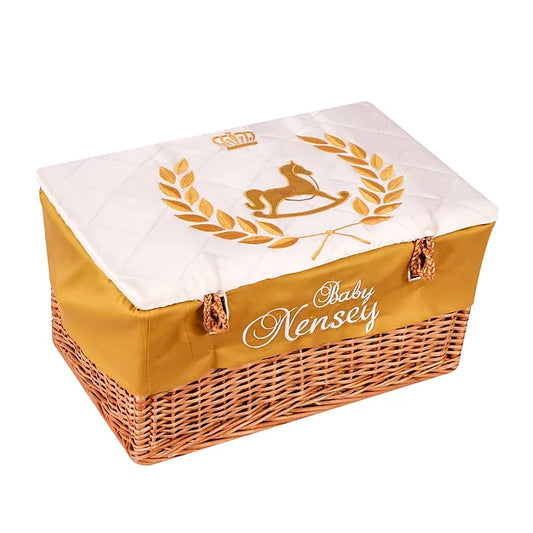 Royal Steed Small Basket (White and Golden)