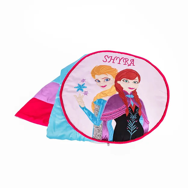 Princess Elsa-Anna Travel Cushion cum Quilt