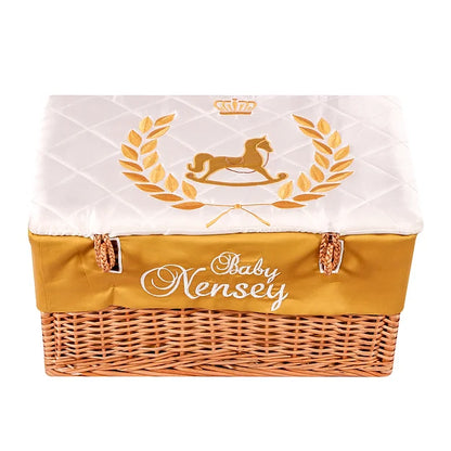 Royal Steed Small Basket (White and Golden)