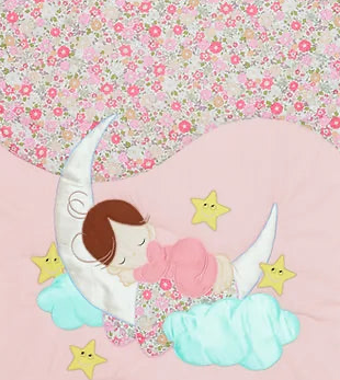 Love U to Moon Double Bedspread 5pcs Set