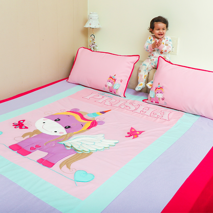 Unicorn Double Bedding Set (Pink)