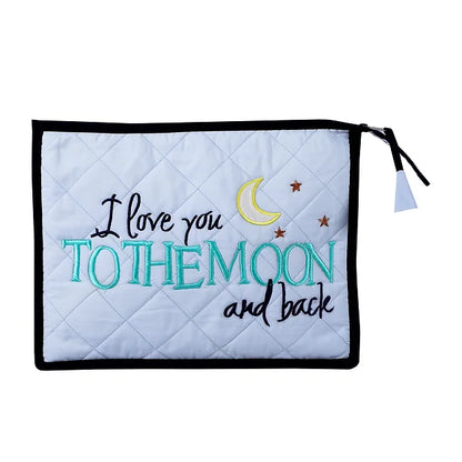 "Love U to the Moon" 3-Pouch Set (Blue)