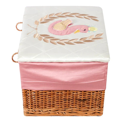 Ivy Swan Small Basket (Pink)