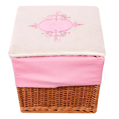 Versailles Small Basket (White and Pink)