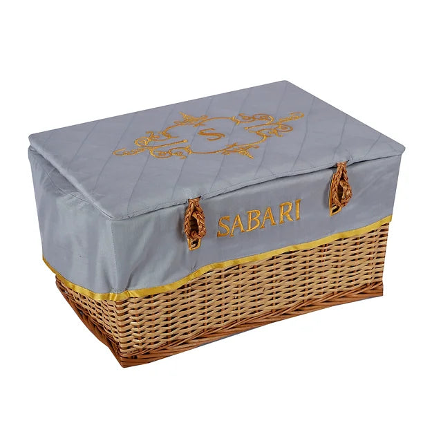 Royal Crest Small Basket (Light Grey)