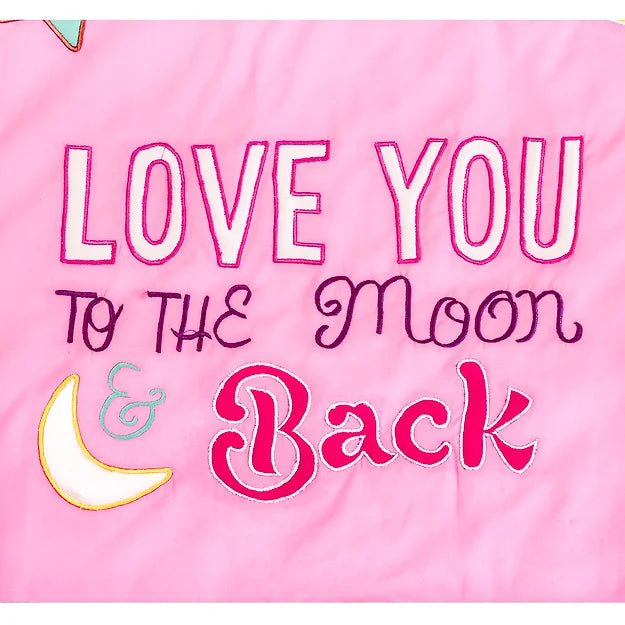 Pink "Love U to Moon" Quilt (0-4 years)